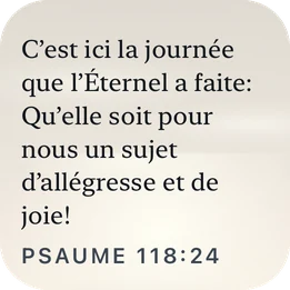 Le petit widget de Plain Scripture avec le même verset
